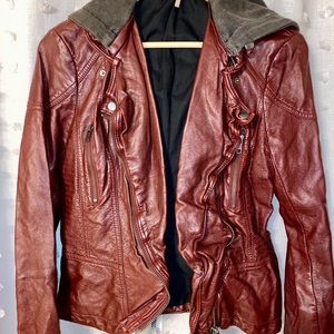 NWOT Free People Vegan Leather Jacket